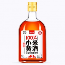 包邮 栗大师小米黄酒500ML×3瓶清醇半甜型