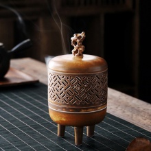 包邮 陶瓷净尘香炉仿古家用室内盘香檀香炉中式,三合
