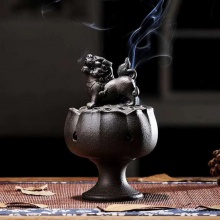 包邮 狮炉陶瓷盘香香炉家居摆件茶桌香薰炉,三合